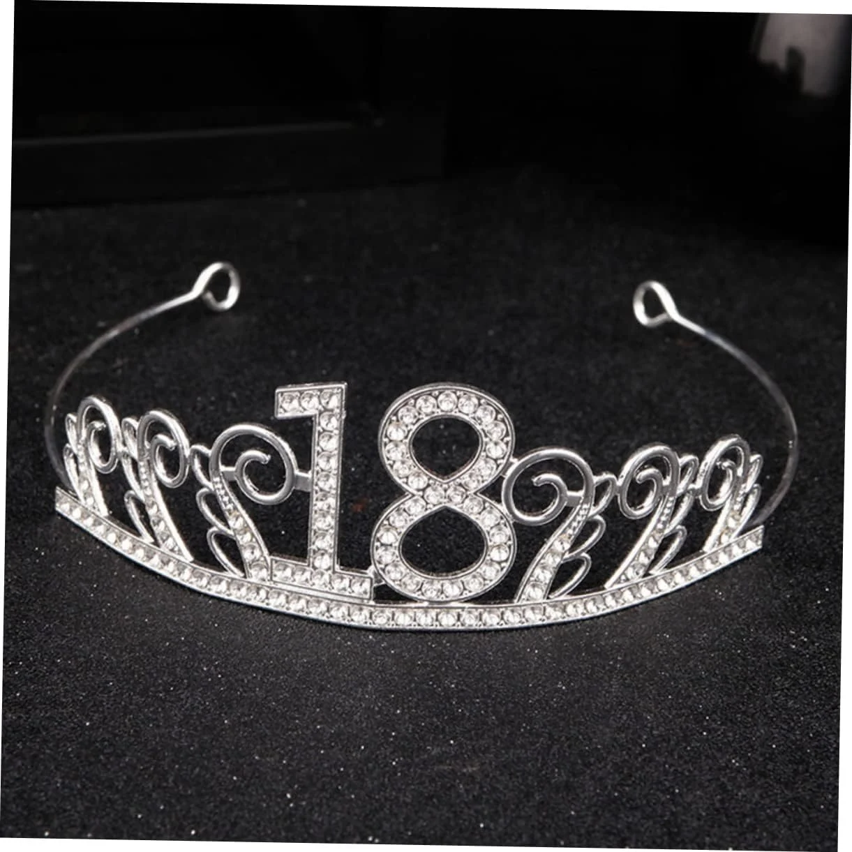 coronita argintie din metal 18 14 x 4 cm t090268~16231