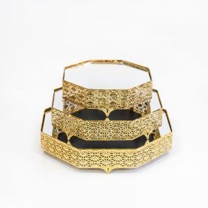 Set suport decorativ candy bar hexagonal