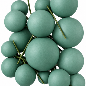 Set 20 sfere plastic pentru ornat torturi Verde Inchis Mat
